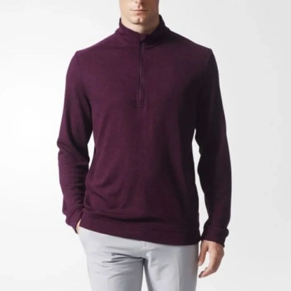 NWT ADIDAS Climawarm Wool Quarter Zip Pullover L